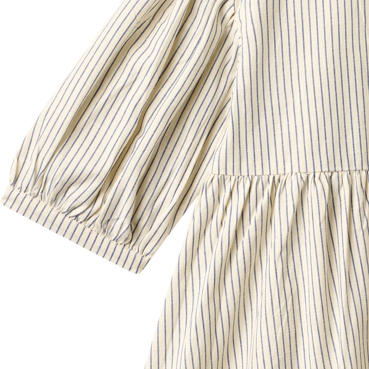 Wheat Dark Blue Stripe Dress 3/4 Sleeve Magda