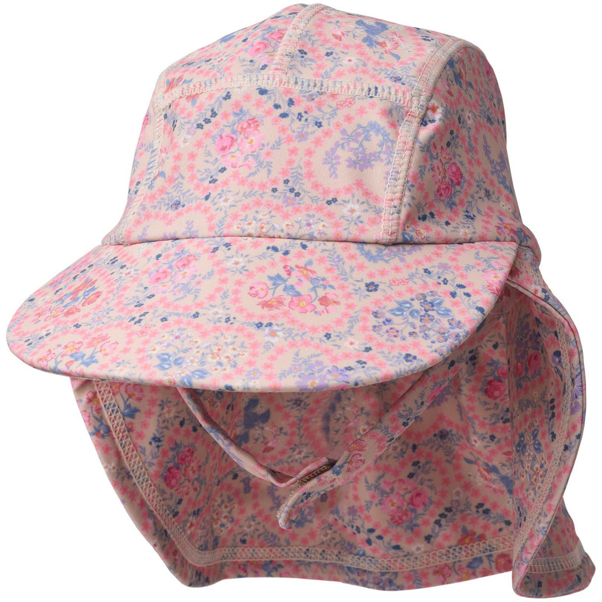 Wheat Pink Heart Flowers UV Sun Hat Tonga