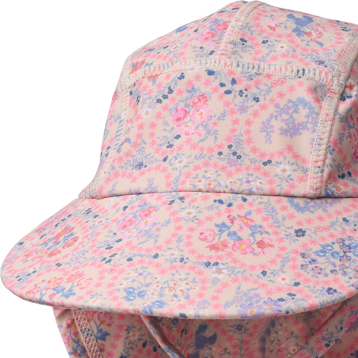 Wheat Pink Heart Flowers UV Sun Hat Tonga