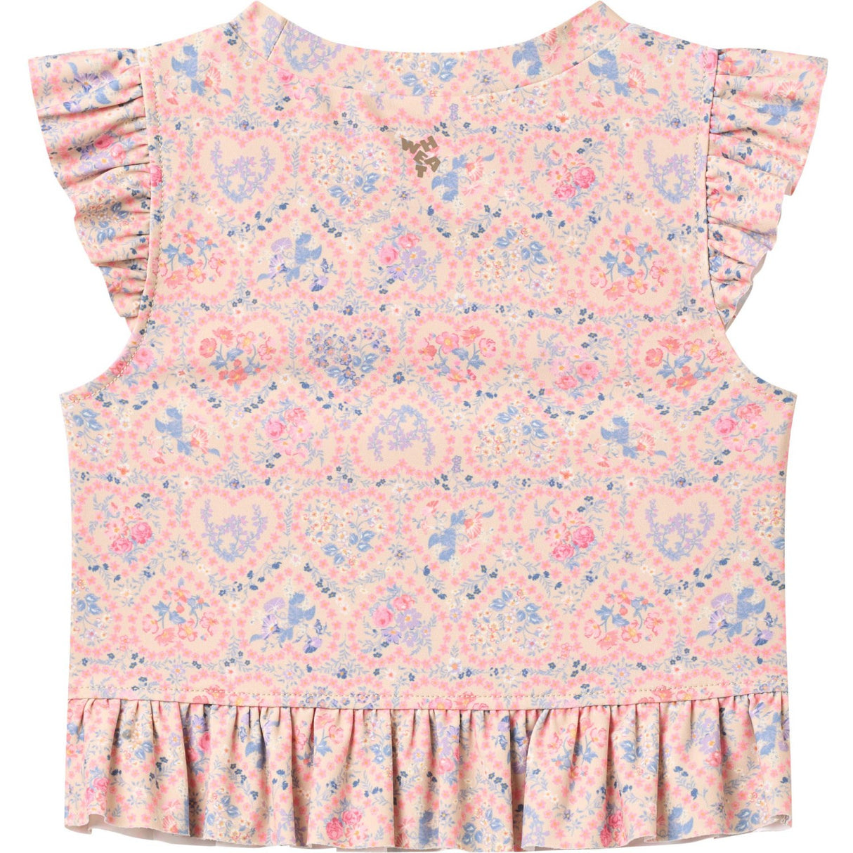 Wheat Pink Heart Flowers Swim Set 2-piece Alma