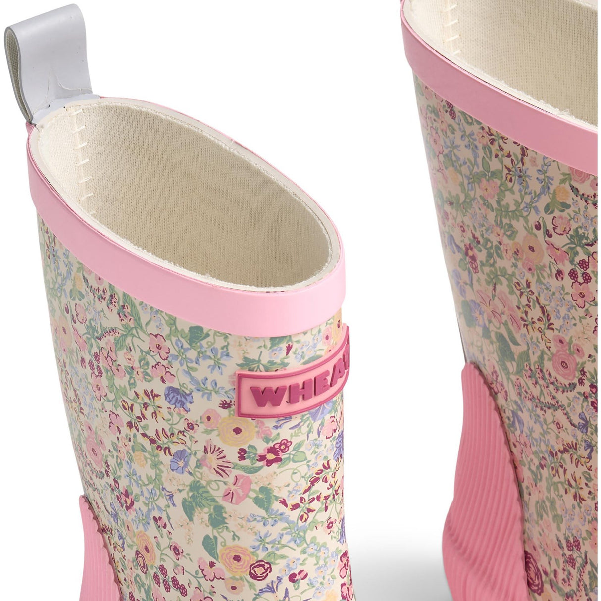 Wheat Cool Sky Flowers Rubber Boot Welly