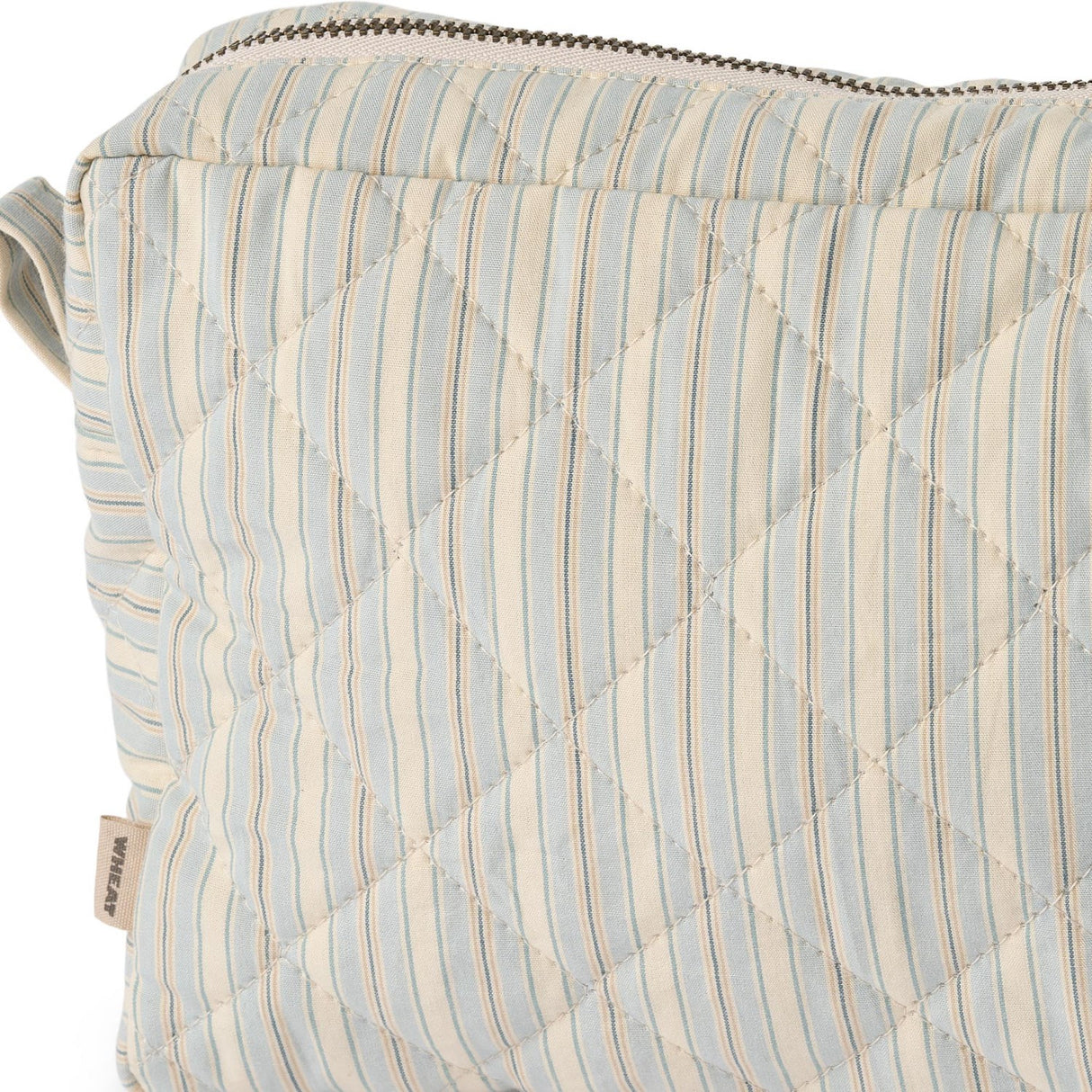 Wheat Blue Ocean Stripe Wash Bag Small Ziggy