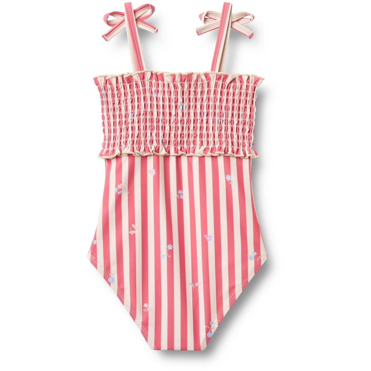Wheat Red Stripe Flowers Swimsuit Selma