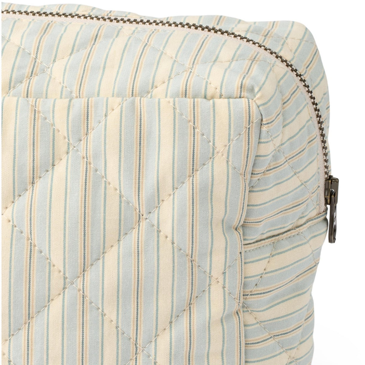 Wheat Blue Ocean Stripe Wash Bag Large Ziggi