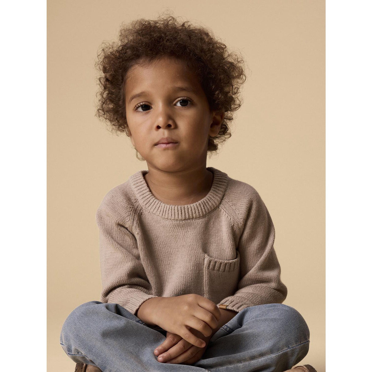 Lil'Atelier Oxford Tan Nmmfogon Ls Knit Lil