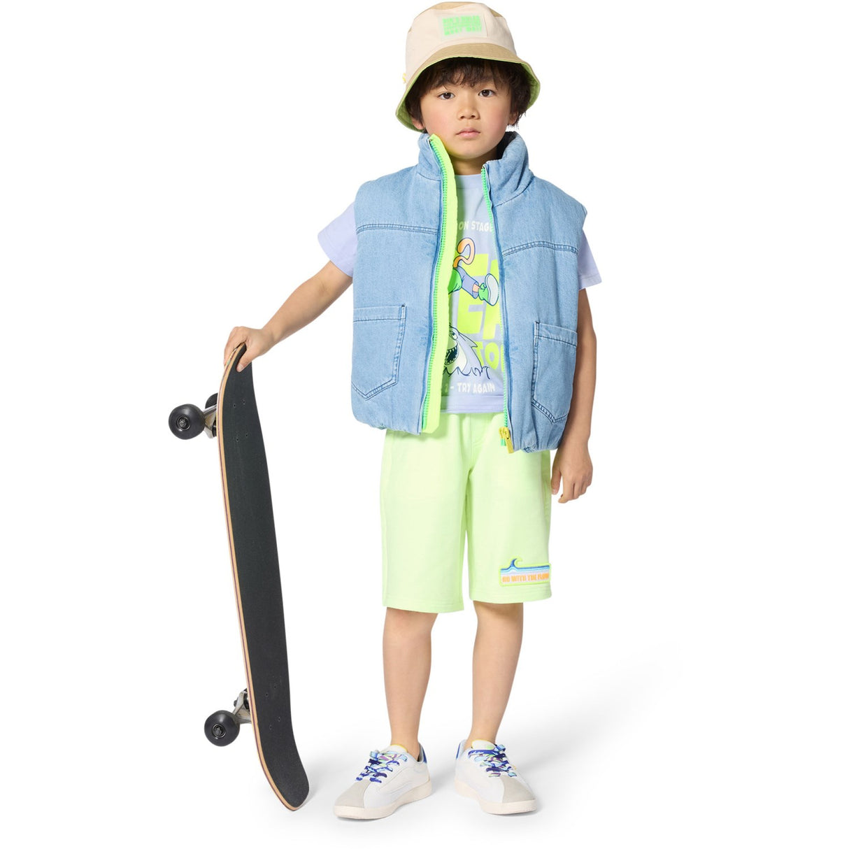 Billieblush Double Stone+Bleach Puffer Jacket Sleeveless