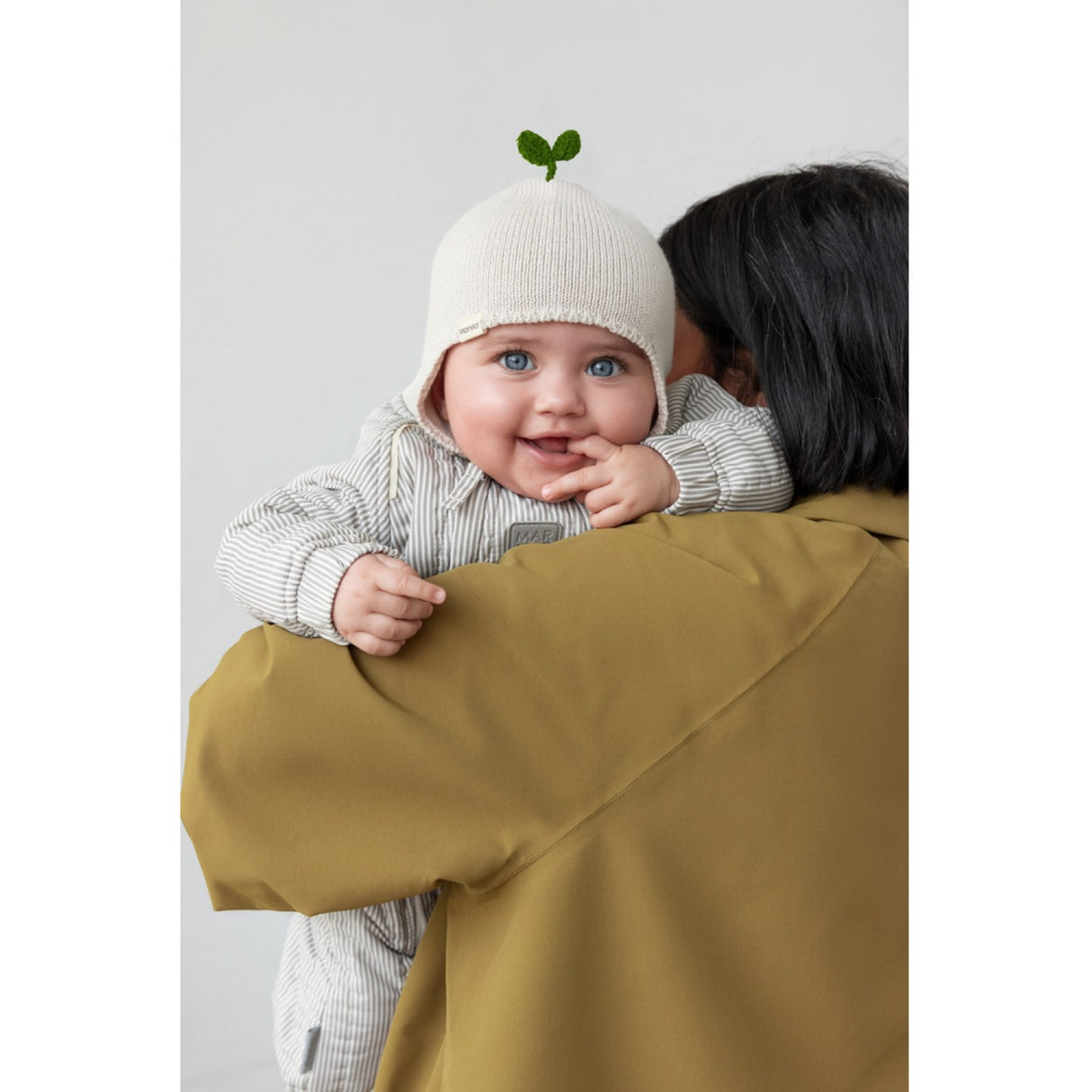 MarMar Cotton Knit Plain Moon Grey Aly Baby Sprout Hat
