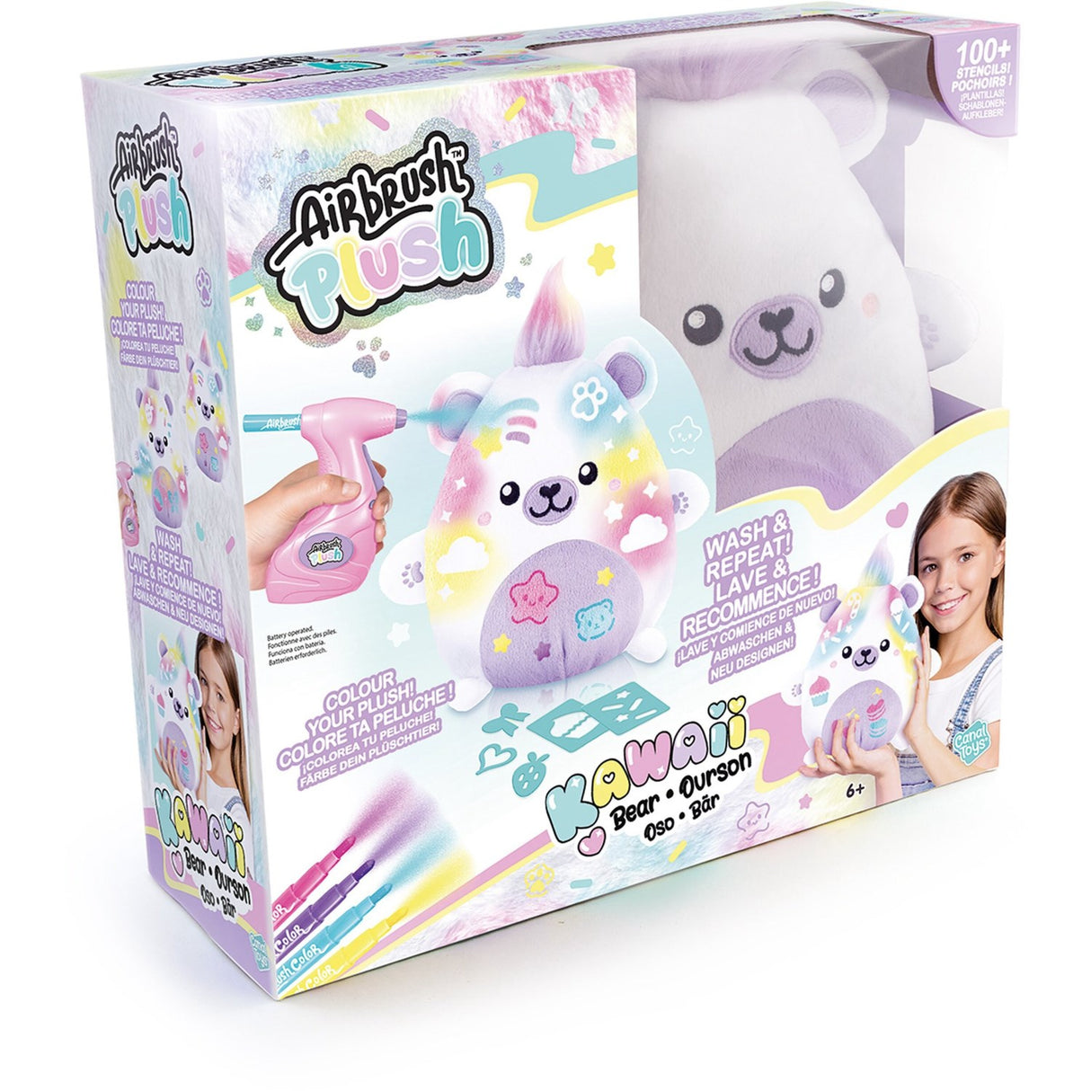 Airbrush Plush Kawaii Bear