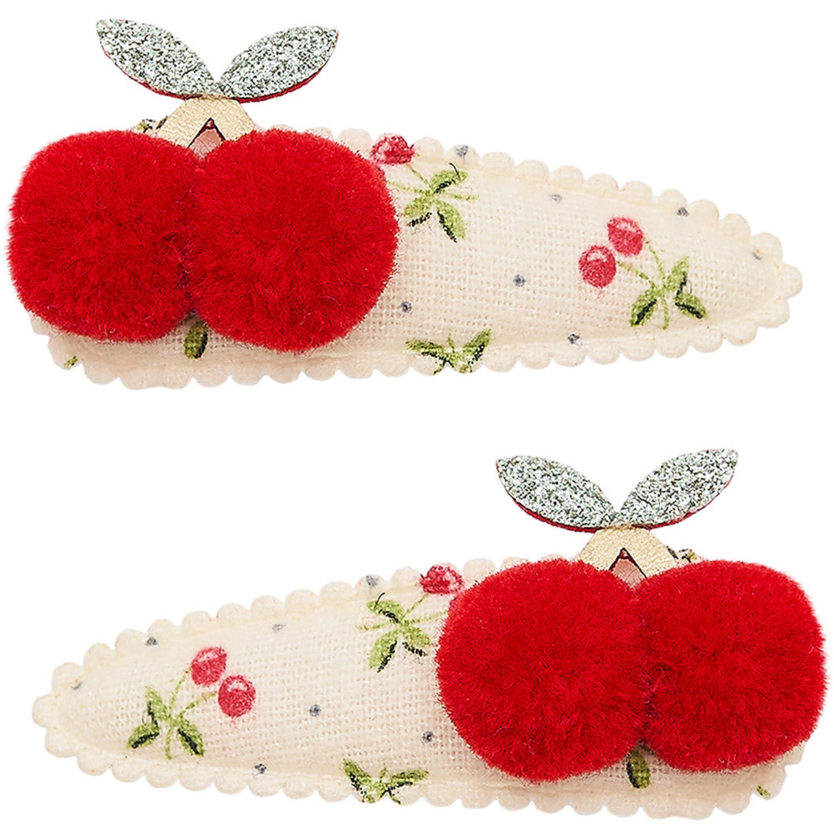Mimi & Lula 2 Hårspænder - Pom Pom Cherries Mon Cheri