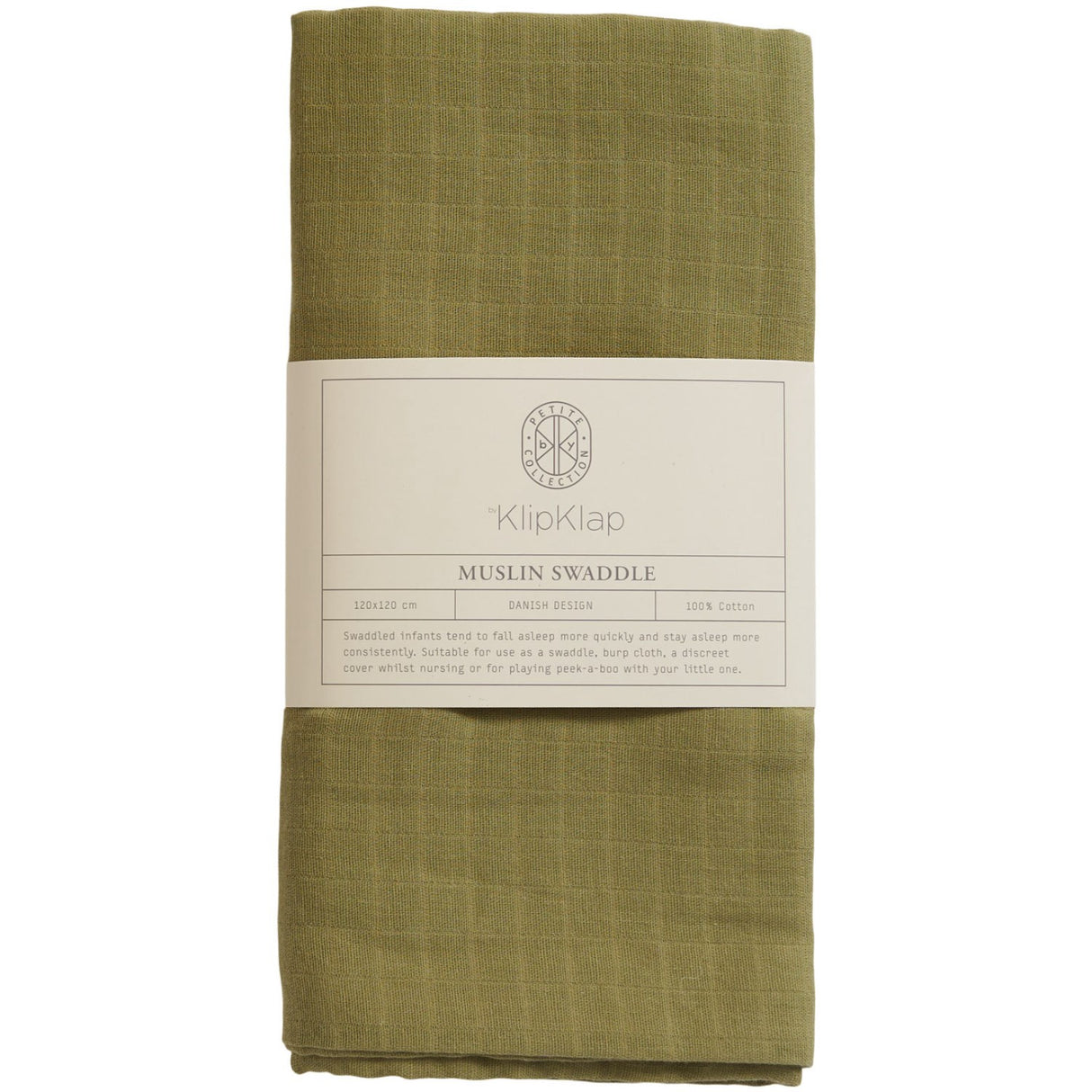 by KlipKlap Dusty Olive Swaddle