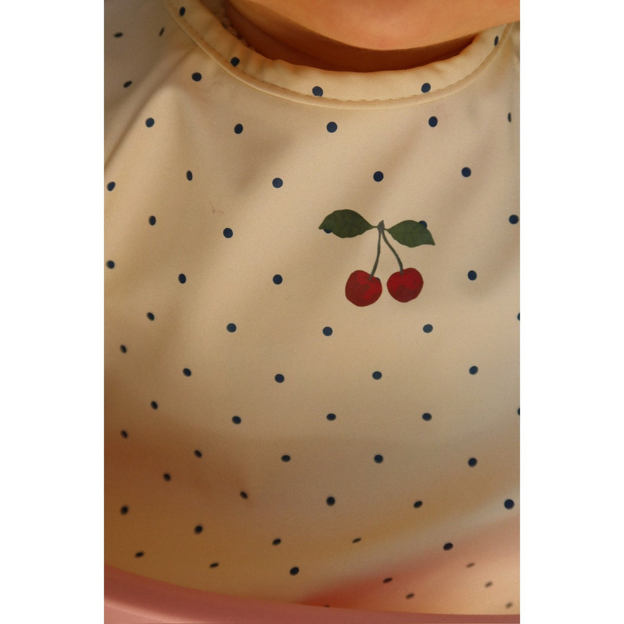 Konges Sløjd Navy Dot/Rain Washed 2 Pack Dinner Bib With Sleeves