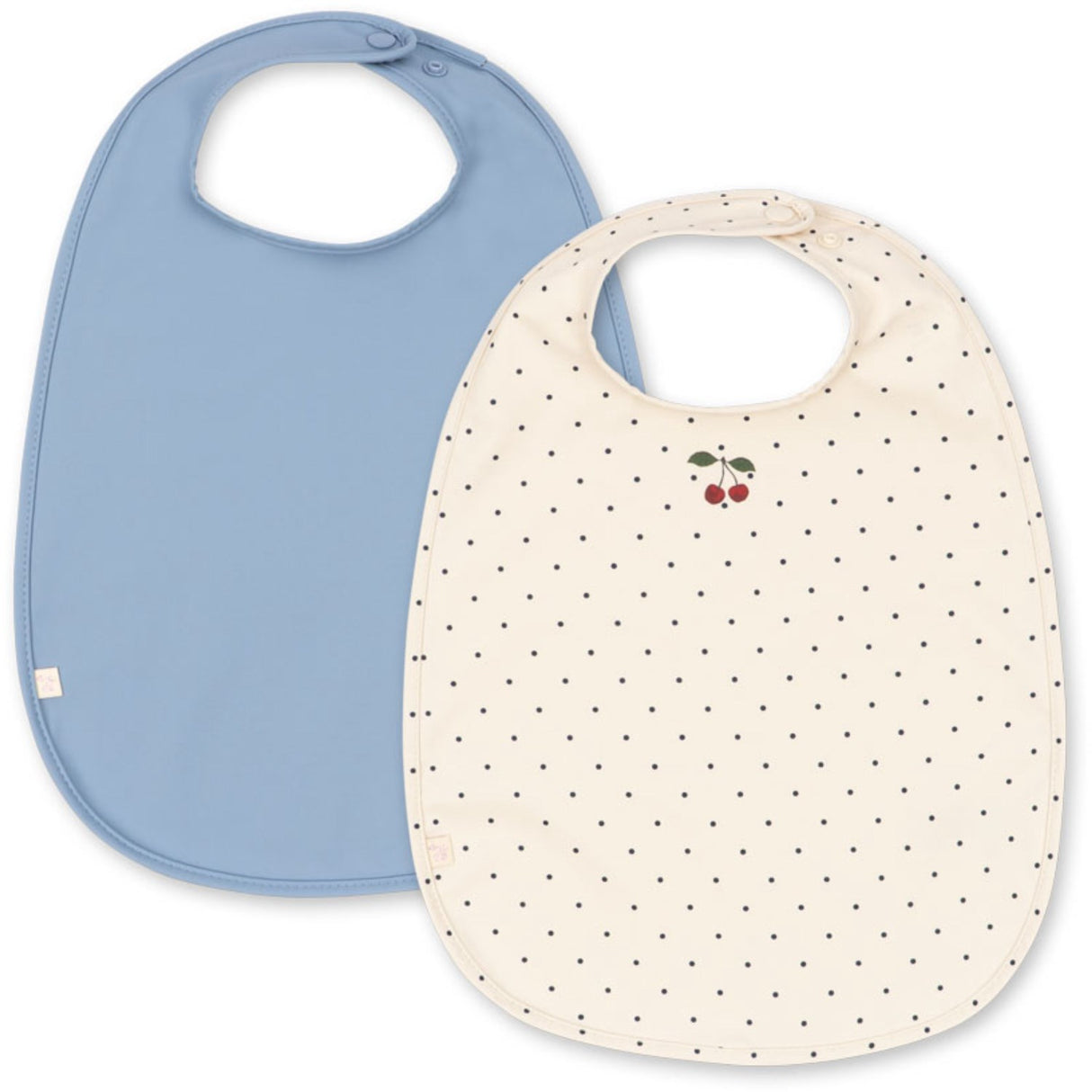 Konges Sløjd Navy Dot/Rain Washed 2 Pack Dinner Bib
