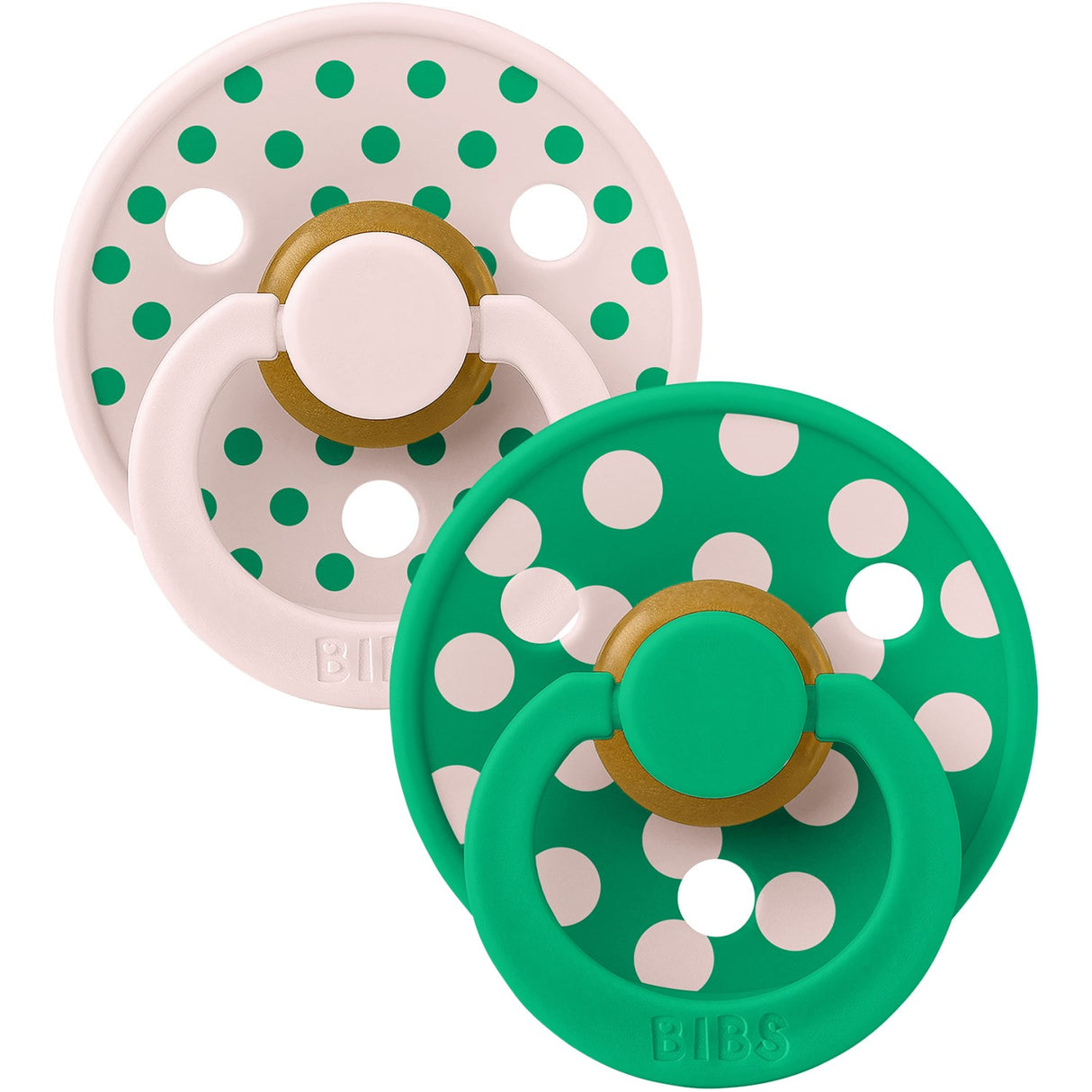 Bibs Petal/Cactus Pacifier Studio Colour 2-Pack Polka Latex