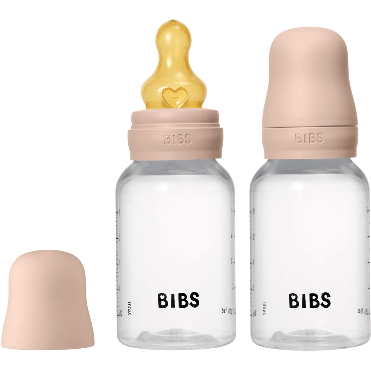 Bibs Blush Baby Bottle Round Latex 2-Pack 150 Ml Slow Flow