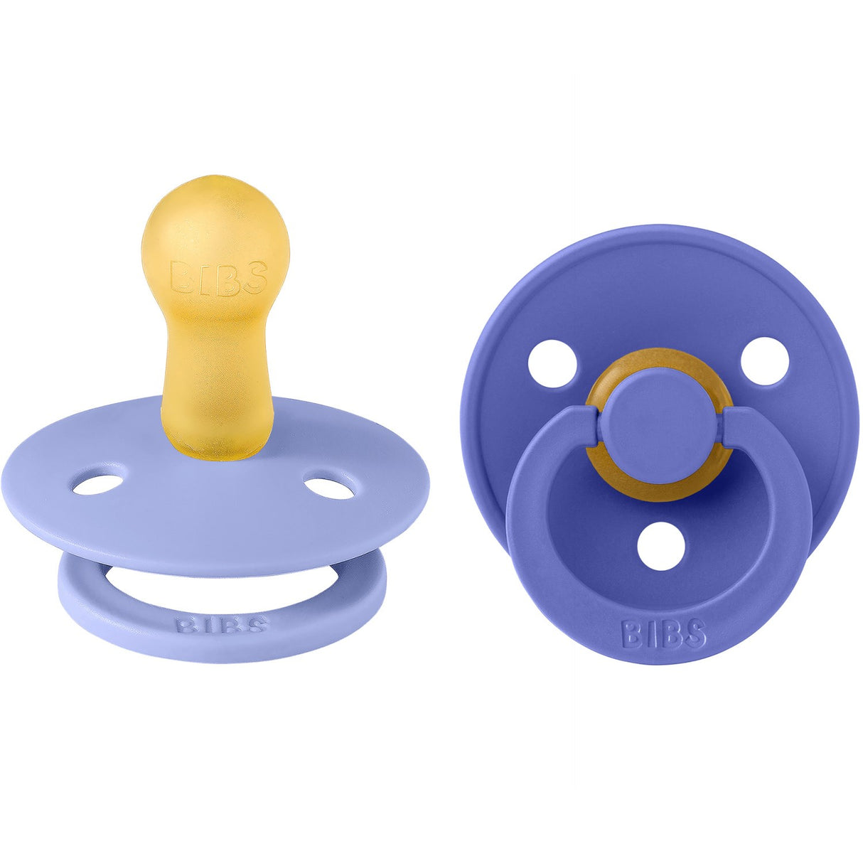 Bibs Hush/Grape Pacifier Colour 2-Pack Latex