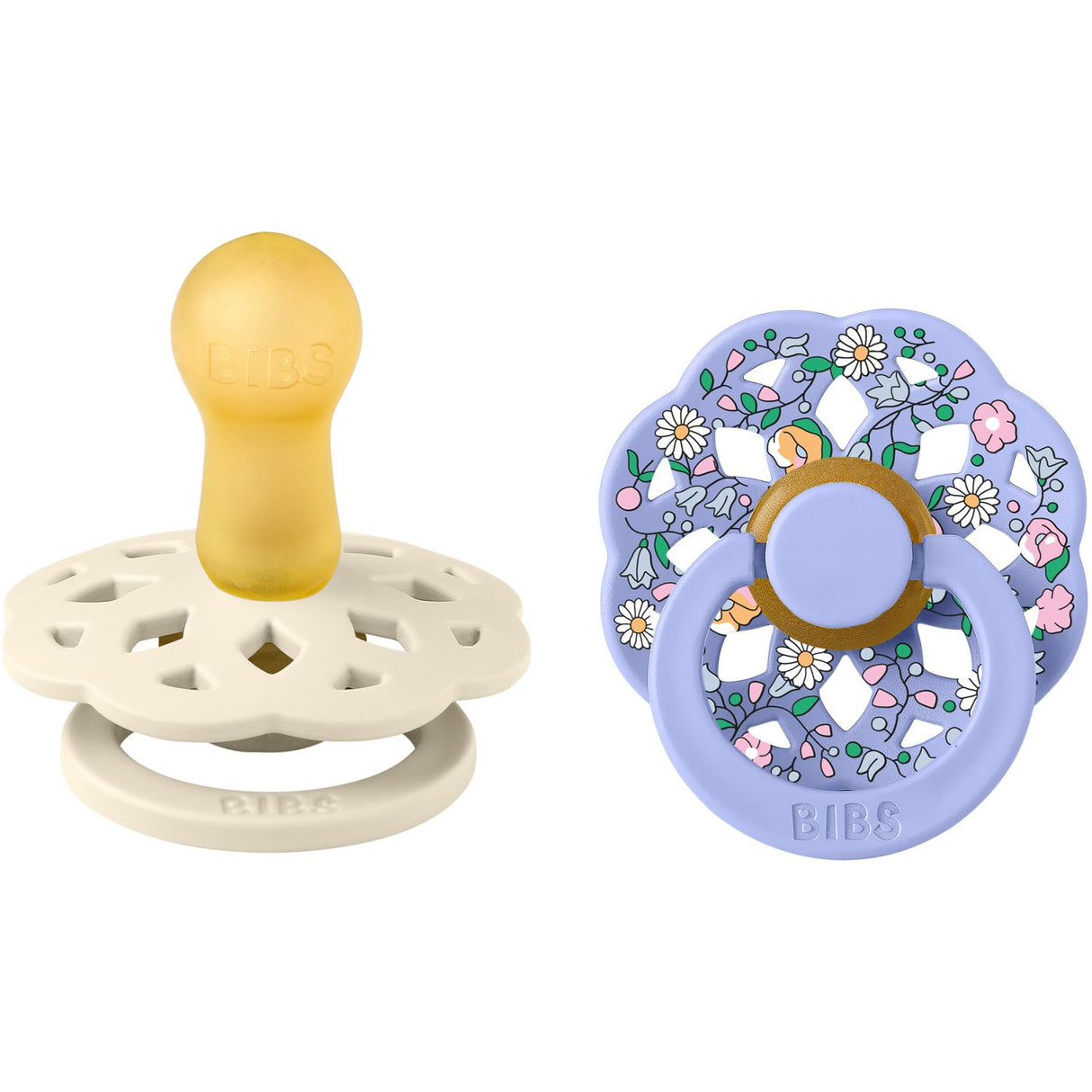 Bibs X Liberty Ivory Mix Pacifier Boheme 2-Pack Chloe Meadow Latex