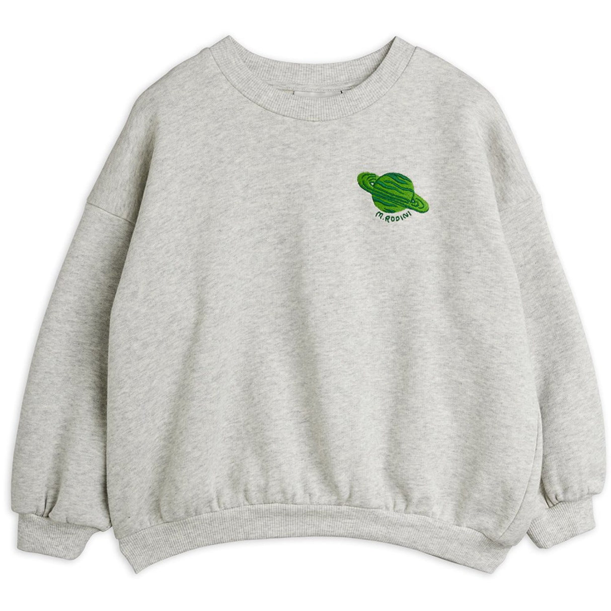 Mini Rodini Grey Melange Planet Emb Sweatshirt
