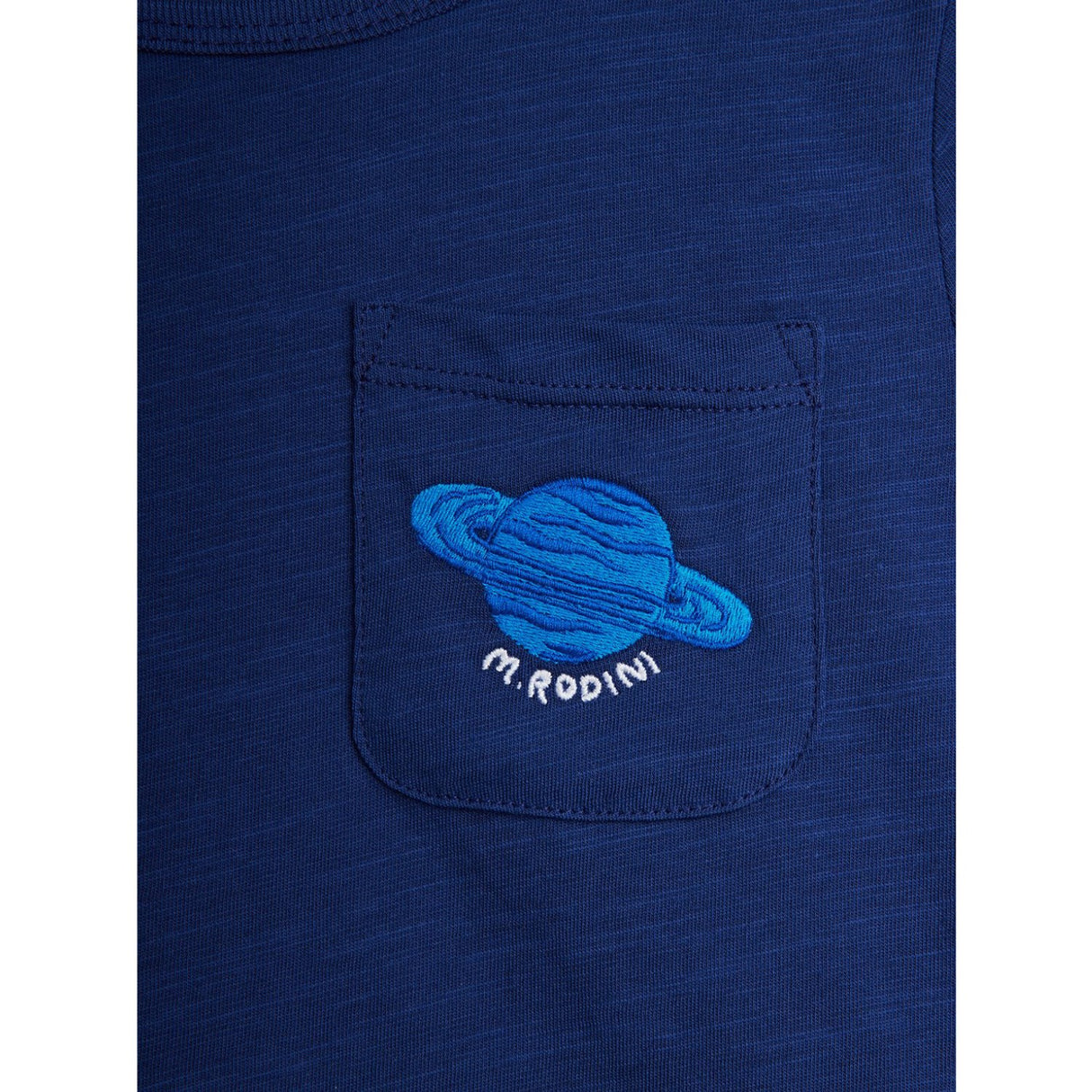 Mini Rodini Blue Planet Emb Ss Tee