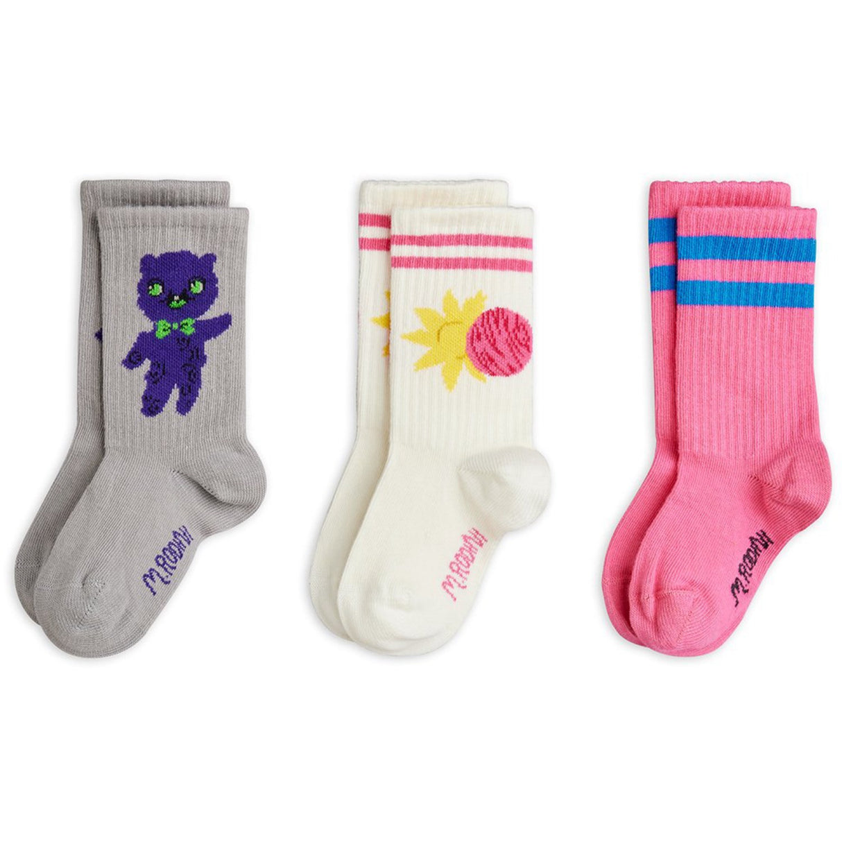 Mini Rodini Multi Alien 3-Pack Socks
