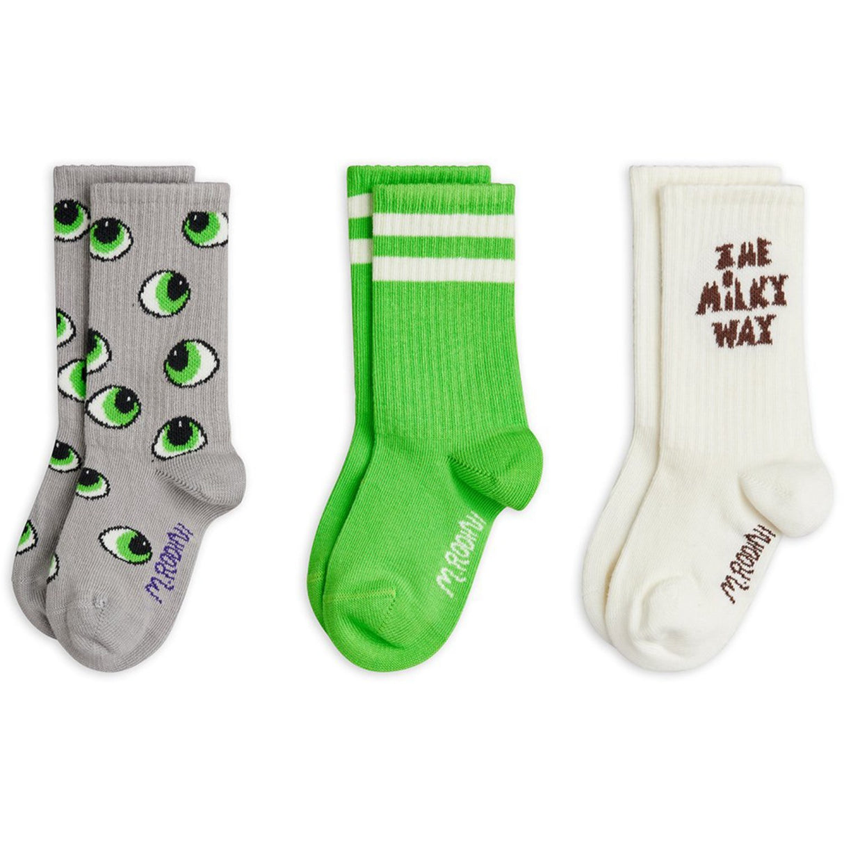 Mini Rodini Multi Eyes 3-Pack Socks