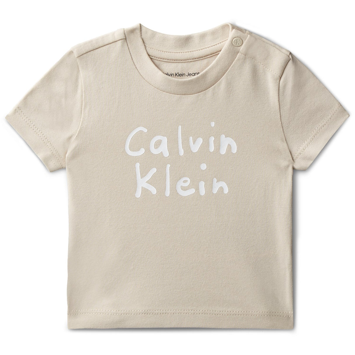 Calvin Klein Oatmeal Ck Logo Ss T-Shirt