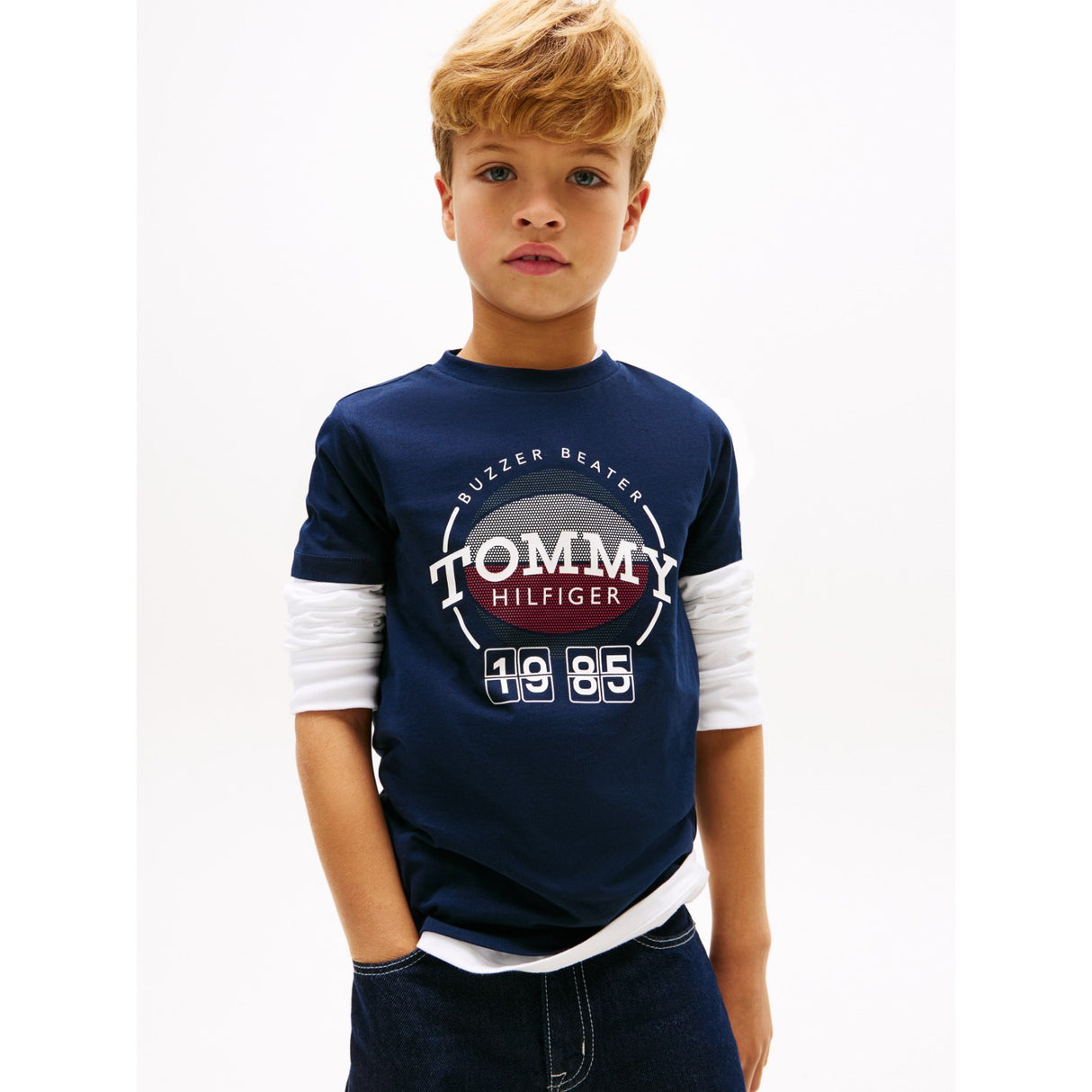 Tommy Hilfiger Dark Night Navy Basketball Graphic T-Shirt