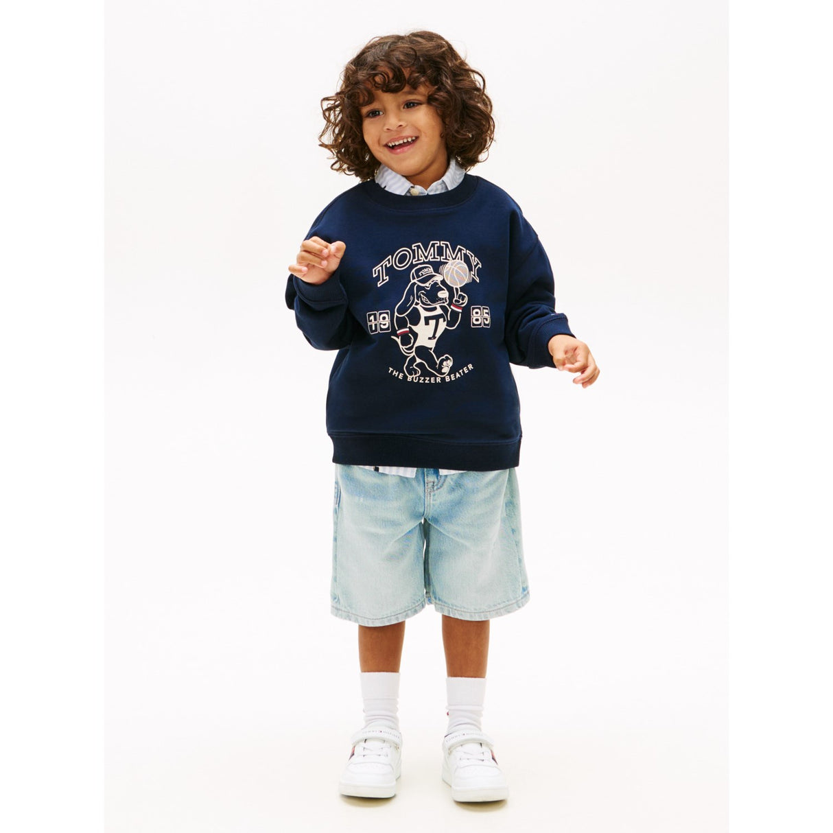 Tommy Hilfiger Dark Night Navy Lb Printed Graphic Sweatshirt