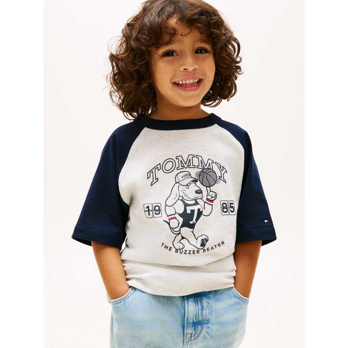 Tommy Hilfiger Light Grey Heather Lb Sports Graphic T-Shirt