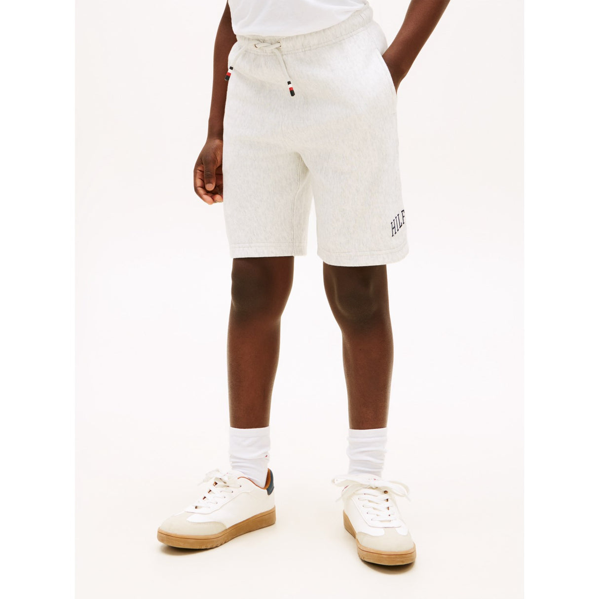 Tommy Hilfiger Light Grey Heather Hilfiger Varsity Wide Sweatshort