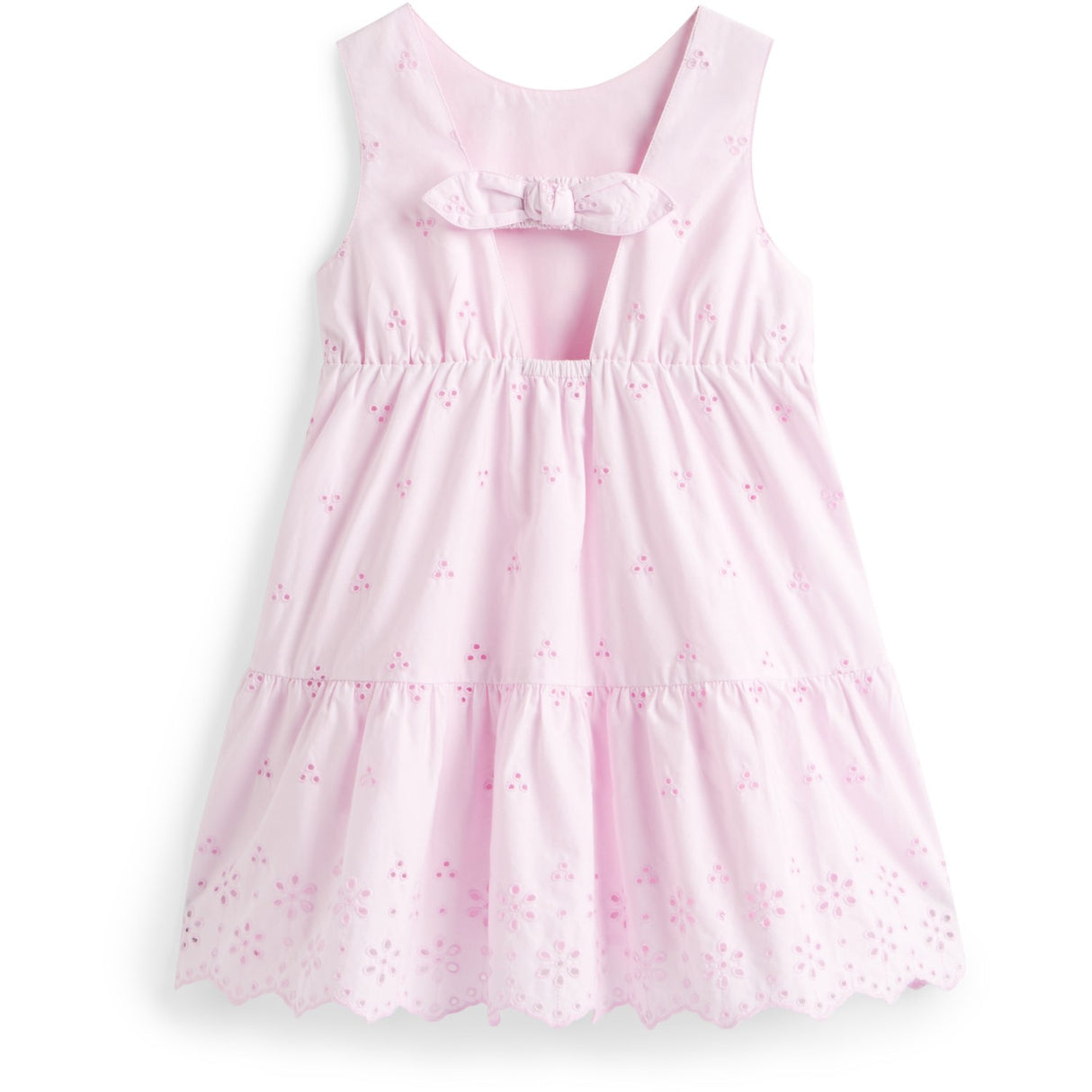 Tommy Hilfiger Pearly Pink Lg Broderie Anglaise Bow Dress