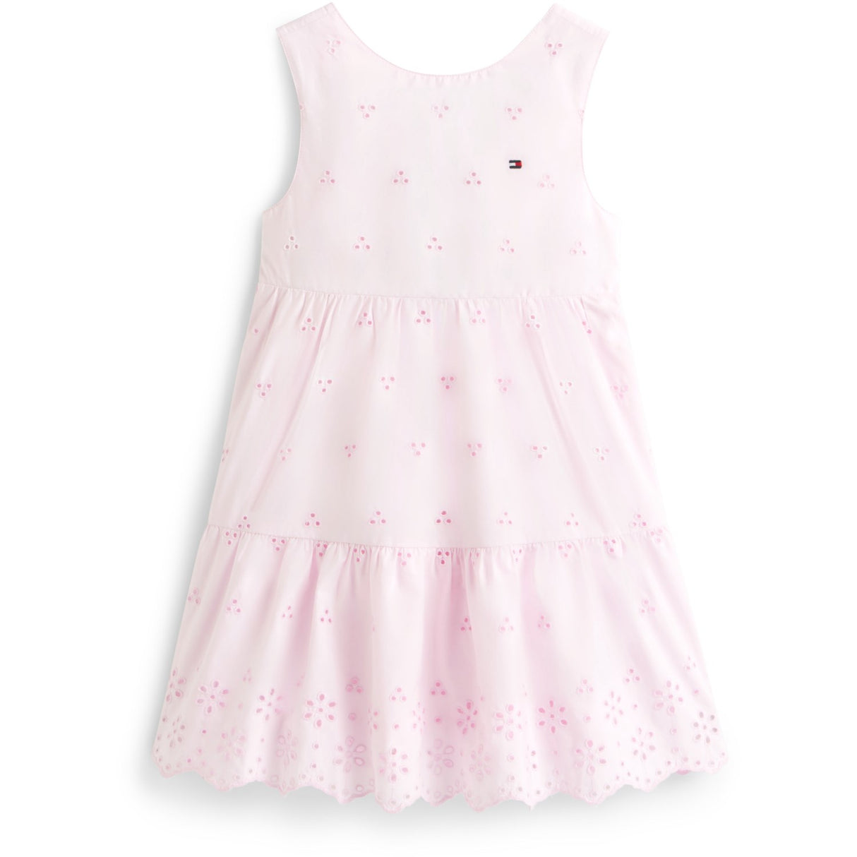 Tommy Hilfiger Pearly Pink Lg Broderie Anglaise Bow Dress