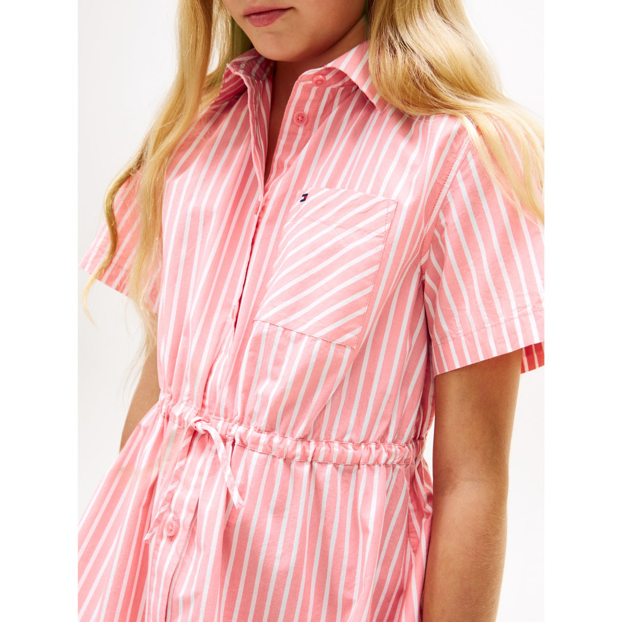 Tommy Hilfiger Tropical Blush Stripes Poplin Stripes Shirt Dress
