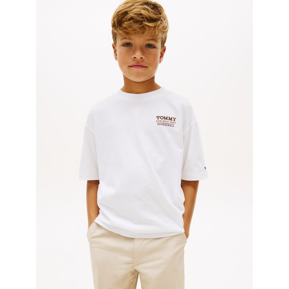 Tommy Hilfiger White Basketball Graphic T-Shirt