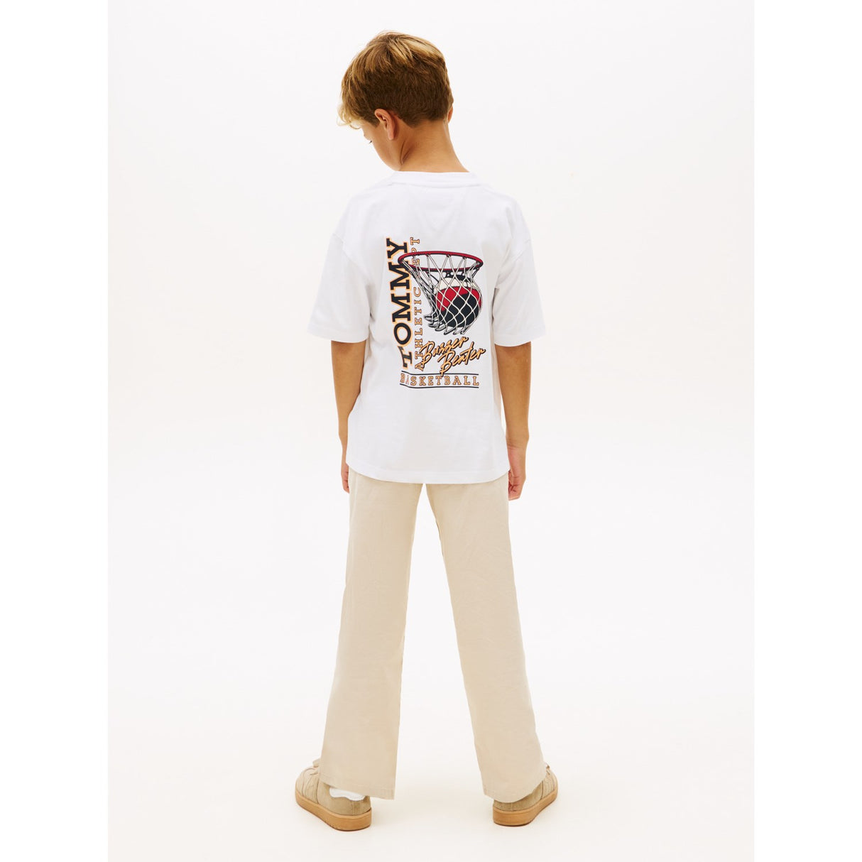 Tommy Hilfiger White Basketball Graphic T-Shirt