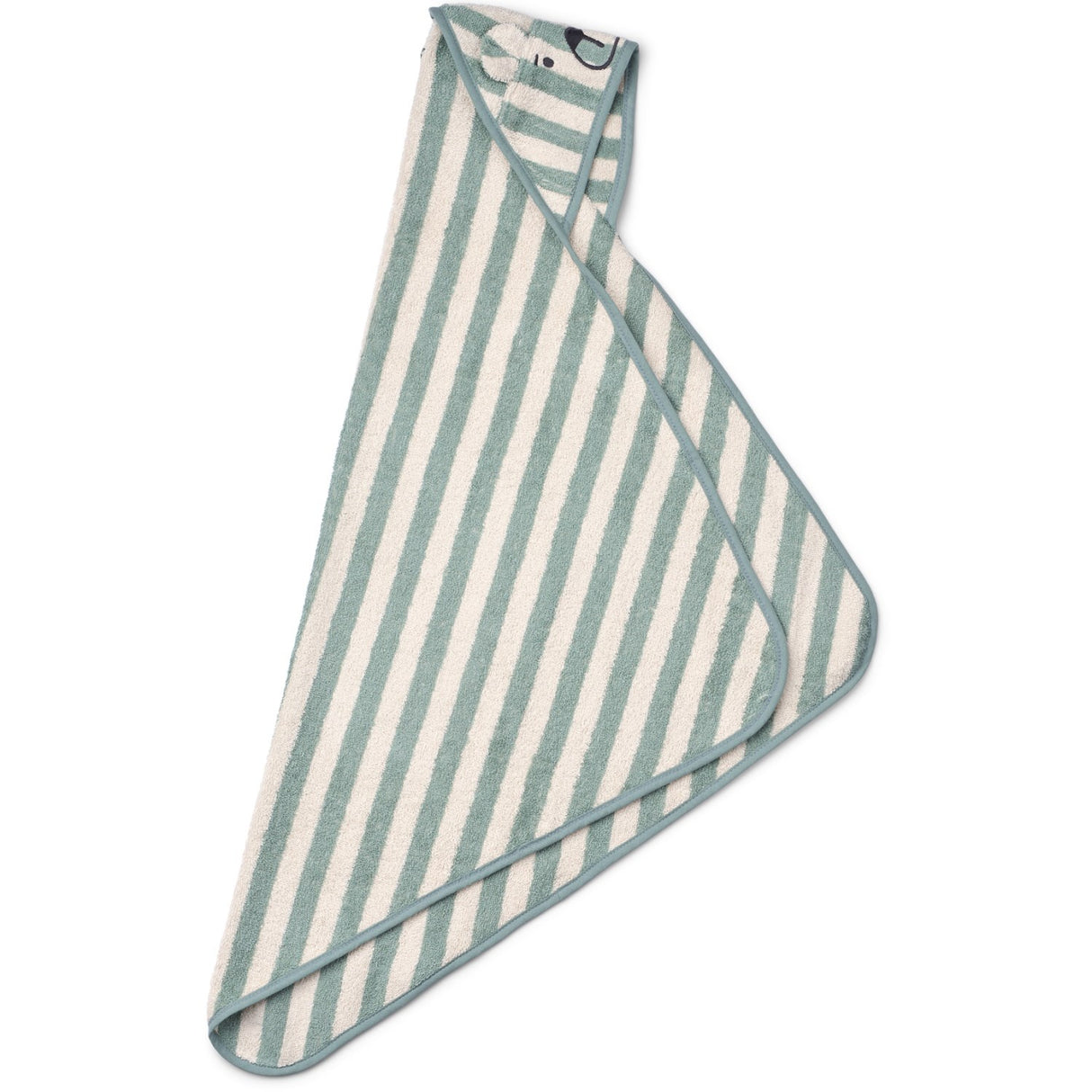 LIEWOOD Peppermint / Creme De La Creme Albert Hooded Towel