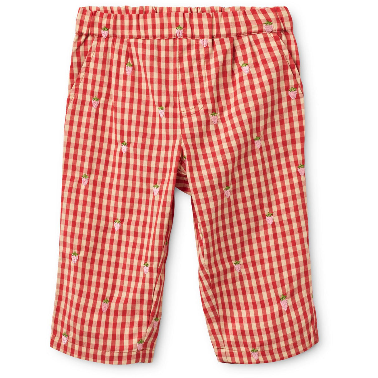 Flöss Red-pink Berry Gingham Molly Pineberry Pants
