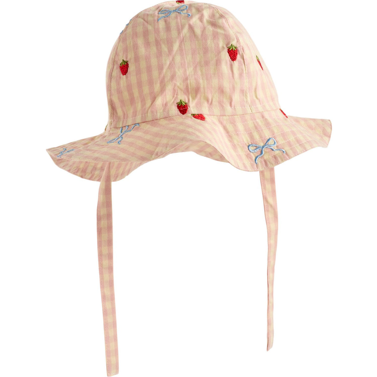 Flöss Berry/bow Gingham Dolly Bow Sun Hat