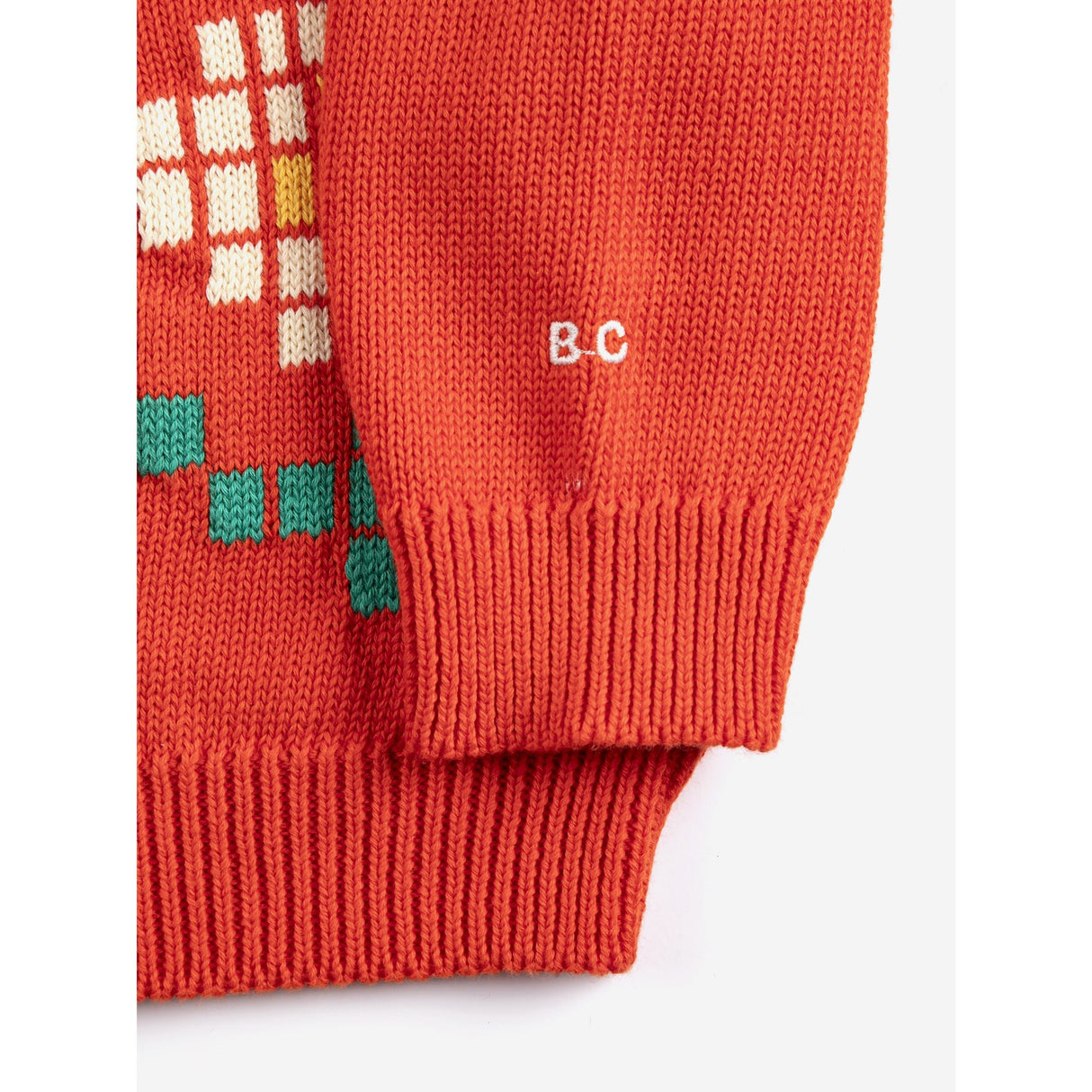 Bobo Choses Red Pixel Daisy Cardigan