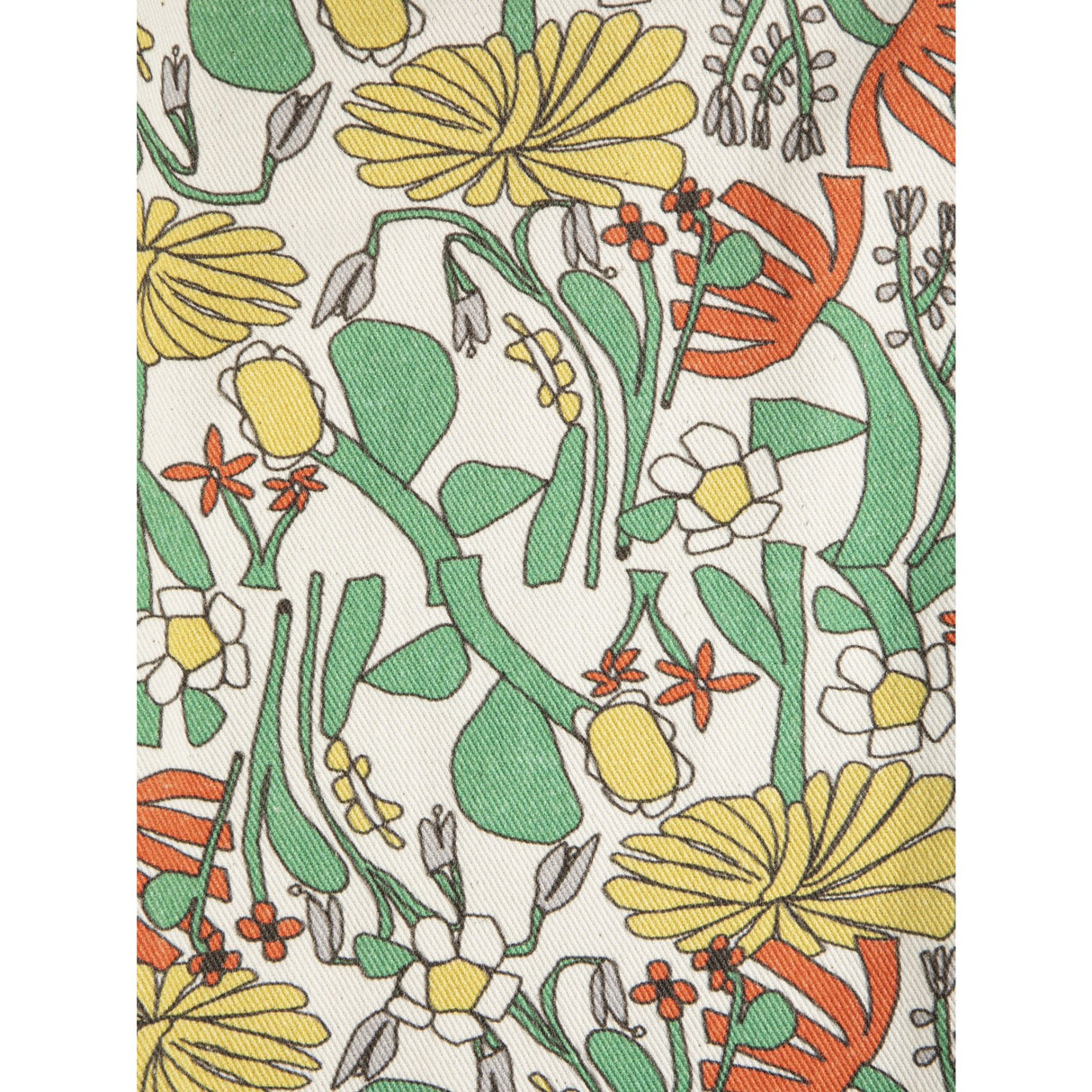 Bobo Choses Offwhite Color Herbalist All Over Woven Dungaree