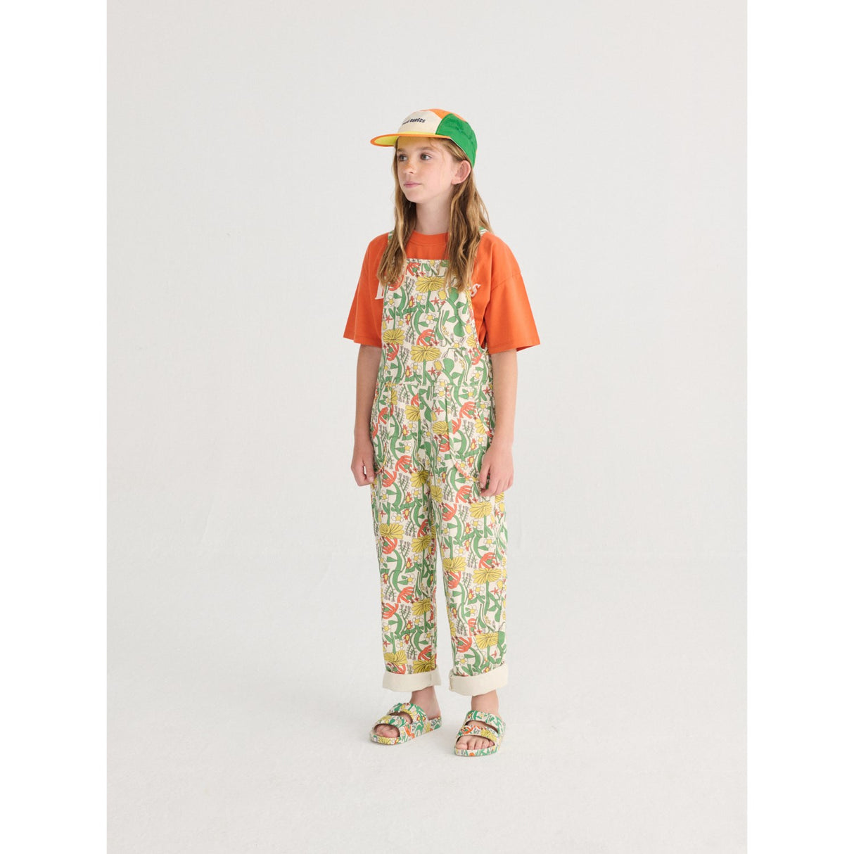 Bobo Choses Offwhite Color Herbalist All Over Woven Dungaree