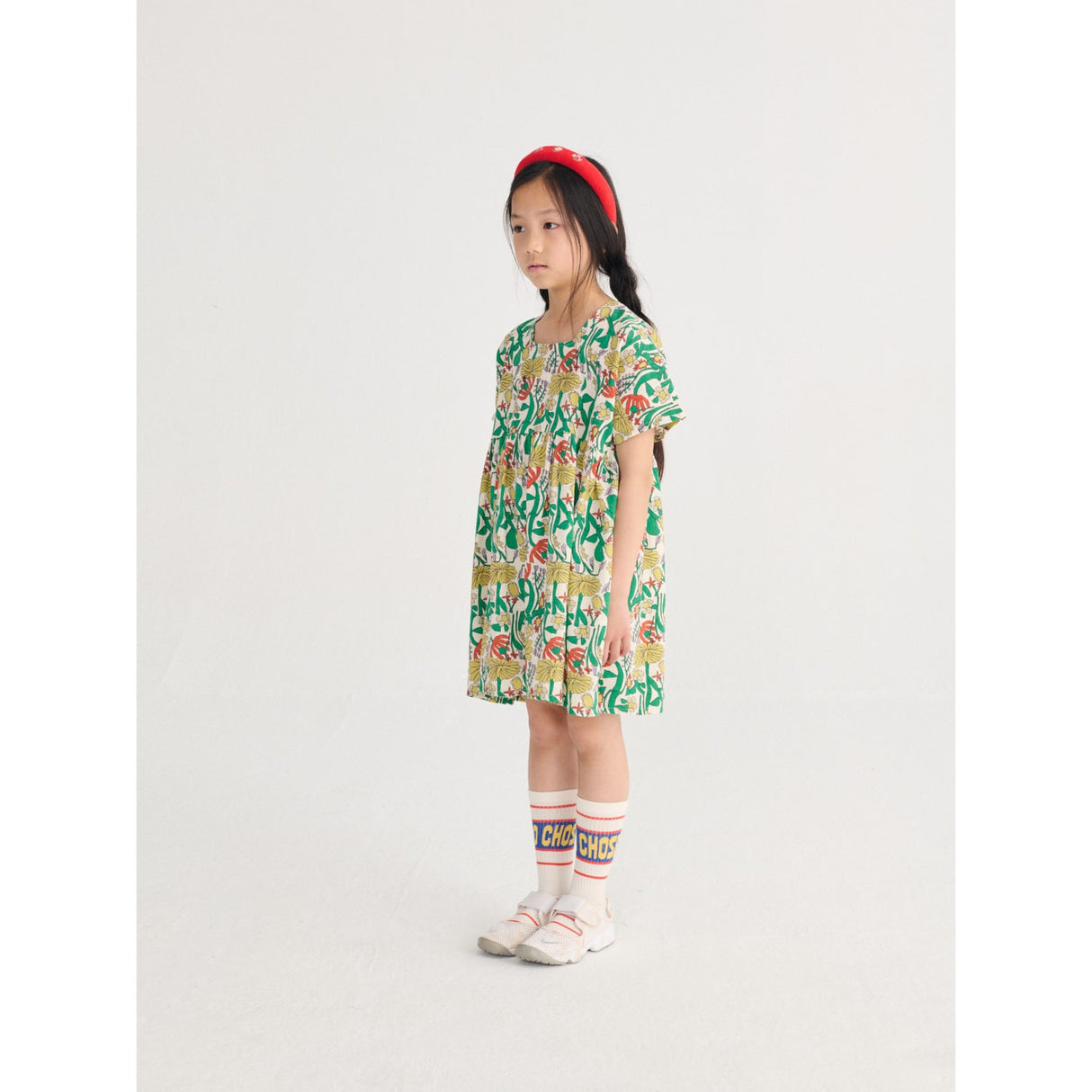 Bobo Choses Offwhite Color Herbalist All Over Woven Dress