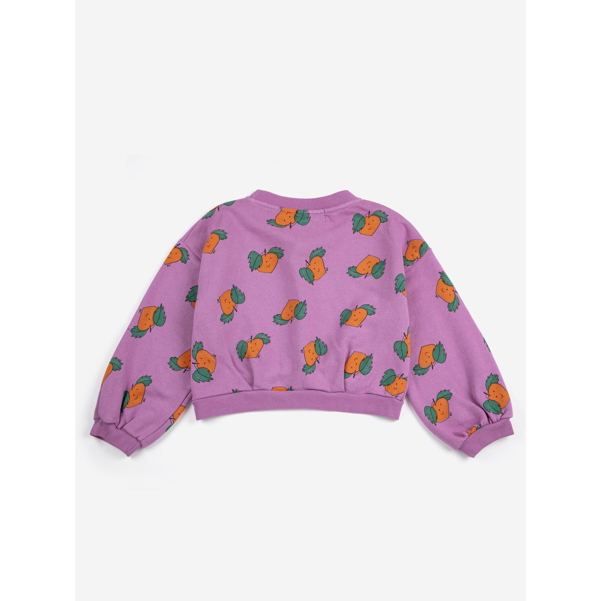 Bobo Choses Purple Tangerine All Over Cropped Sweatshirt