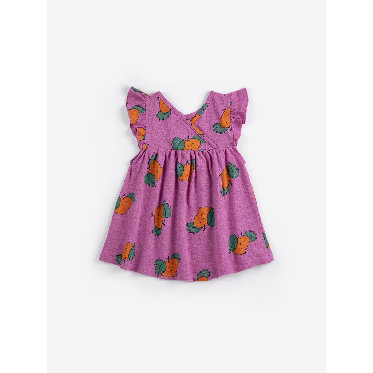 Bobo Choses Fuchsia Tangerine All Over Ruffled Dress