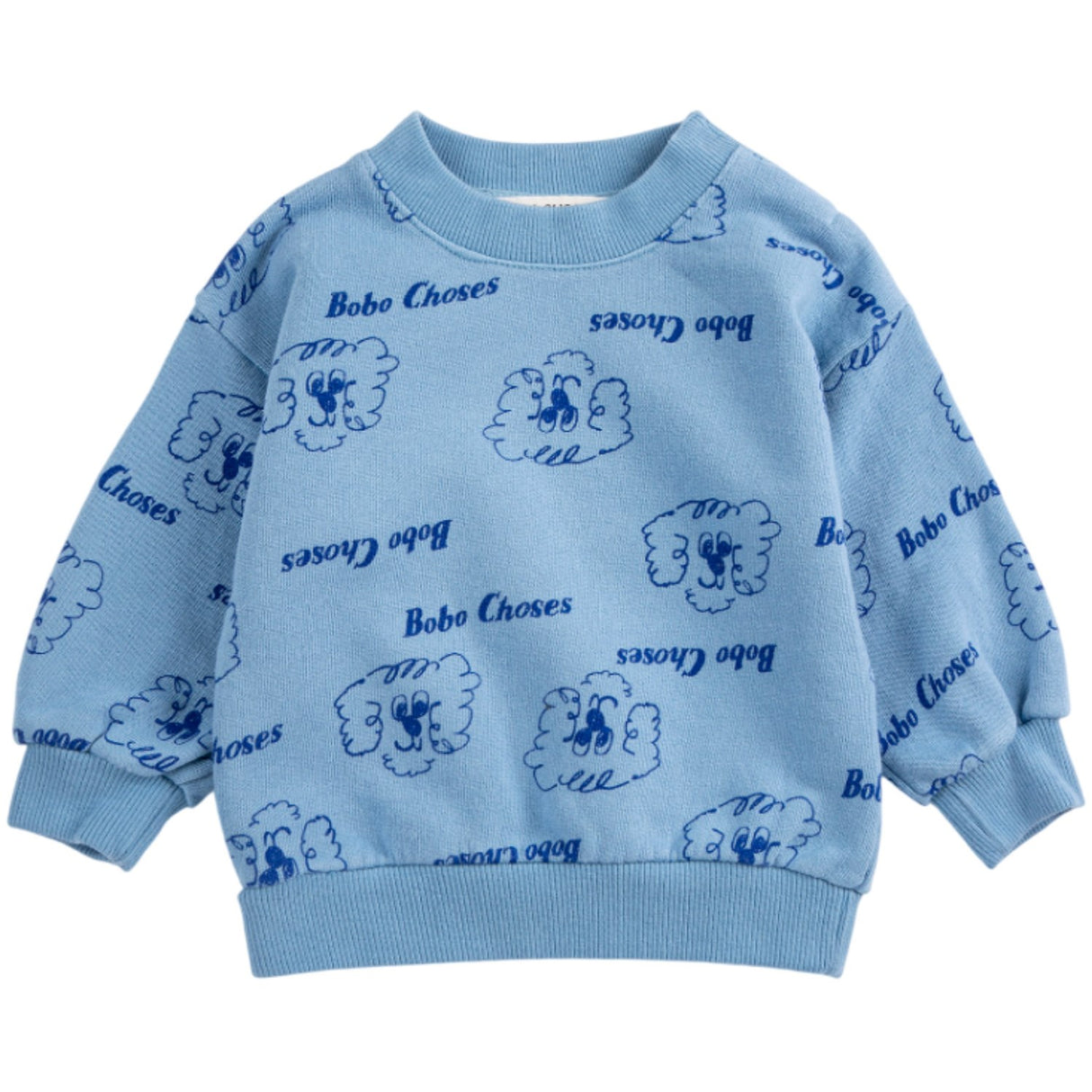 Bobo Choses Prussian Blue Pickles The Dog All Over Sweatshirt