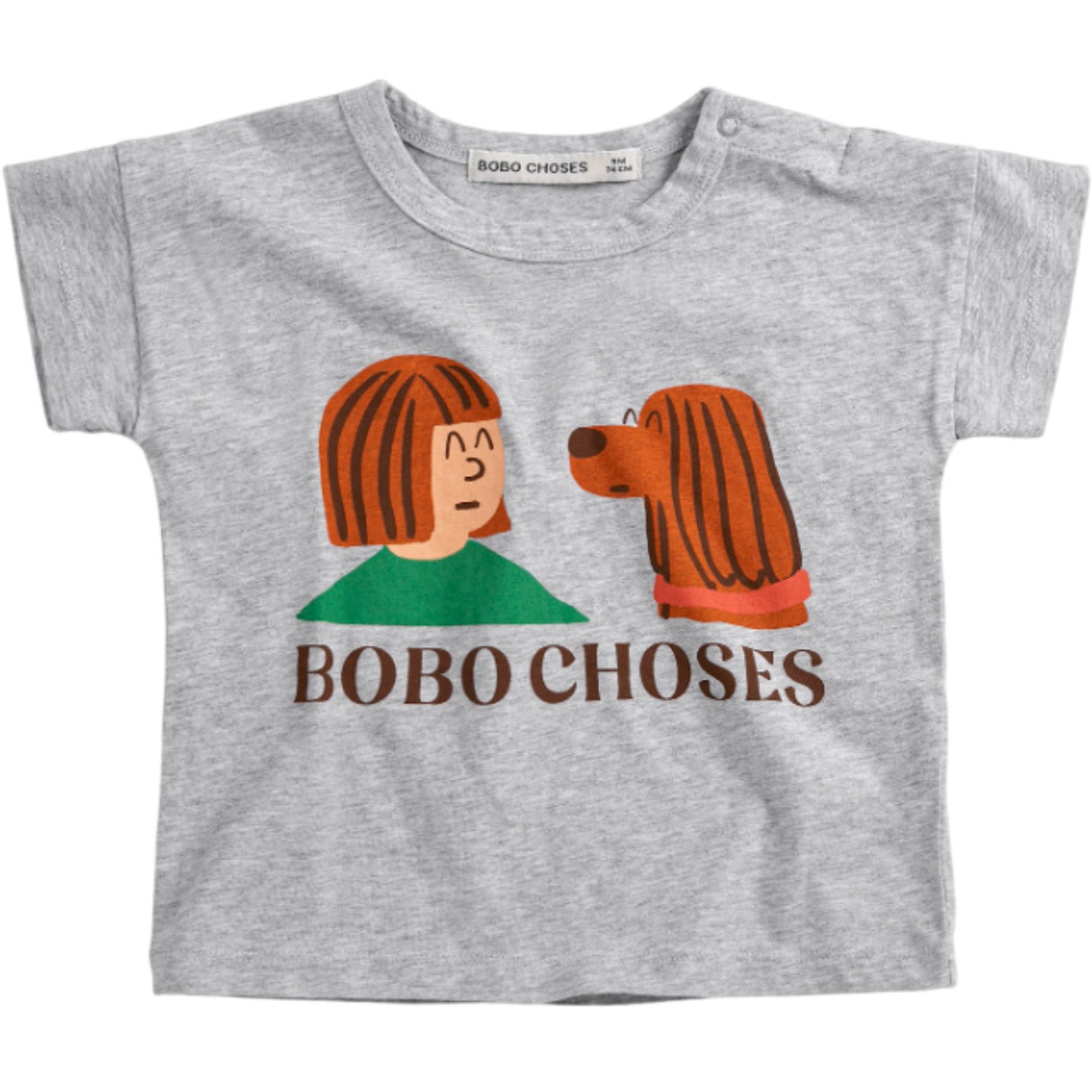 Bobo Choses Heather Grey Friends In A Pickle T-Shirt