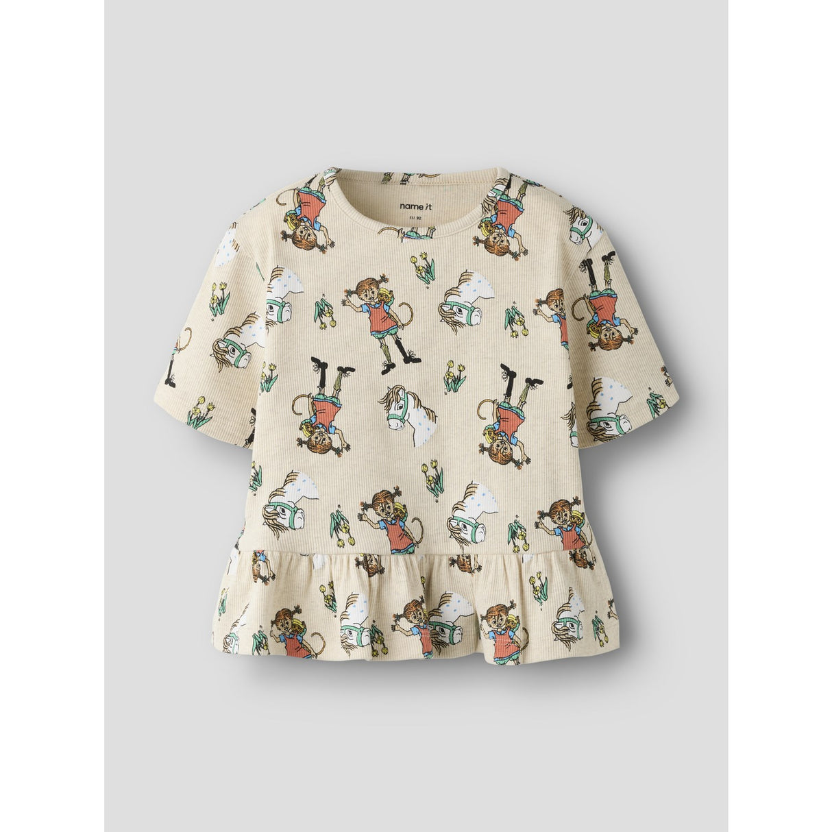 Name It Peyote Melange Nmfmara Pippi Ss Nreg Top Sky