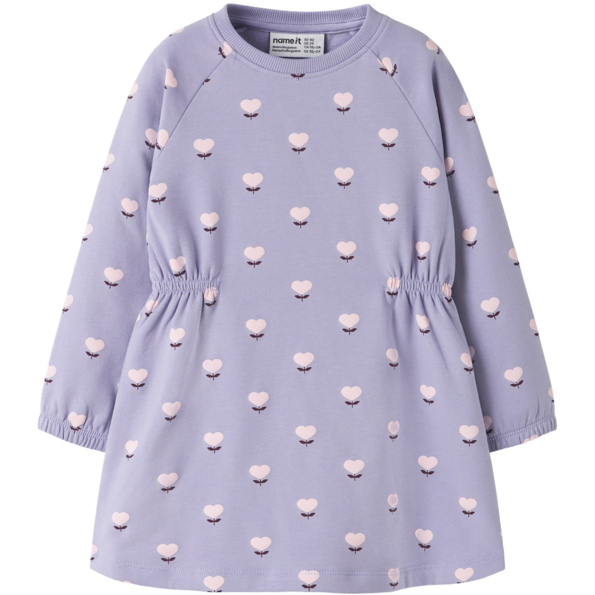 Name It Lavender Icing Nmfolini Ls Swe Dress Bru Pb