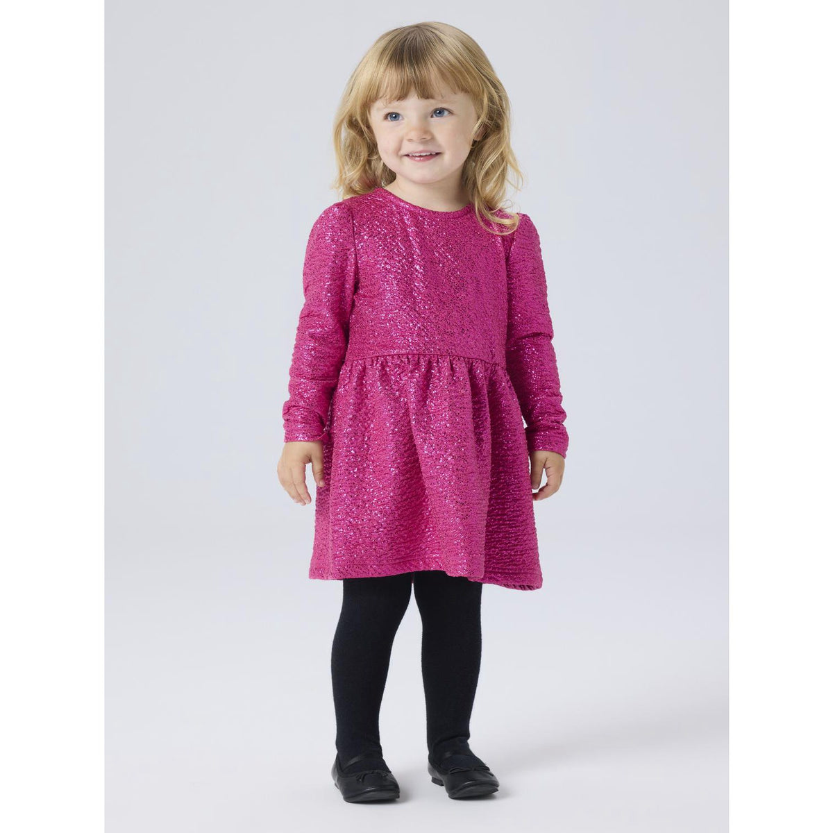 Name It Pink Yarrow Nmfrisine Ls Dress Pb