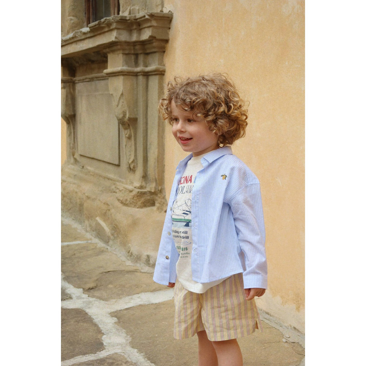 Konges Sløjd Blue Stripe Wes Shirt Gots