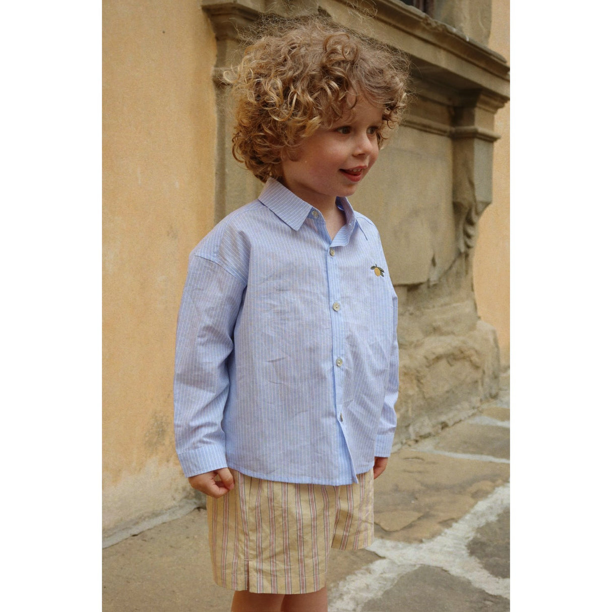 Konges Sløjd Blue Stripe Wes Shirt Gots